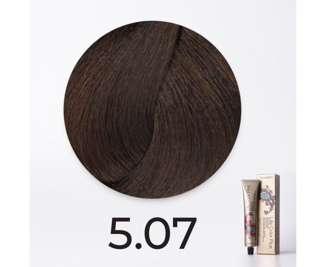 Краска для волос FarmaVita Life Color Plus 5.07 холодный светло-каштановый, 100мл