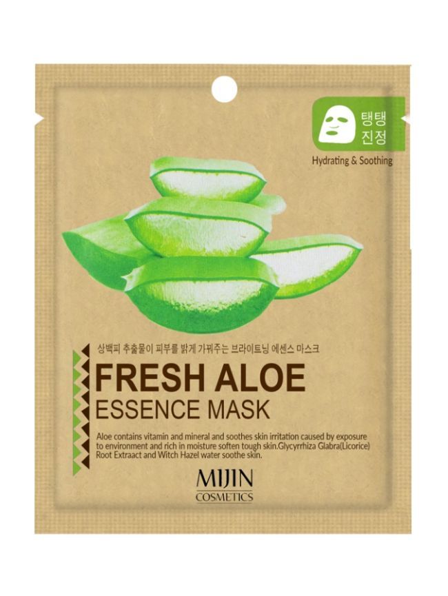 МЖ Cosmetics Маска для лица тканевая алое FRESH ALOE ESSENCE MASK  25гр