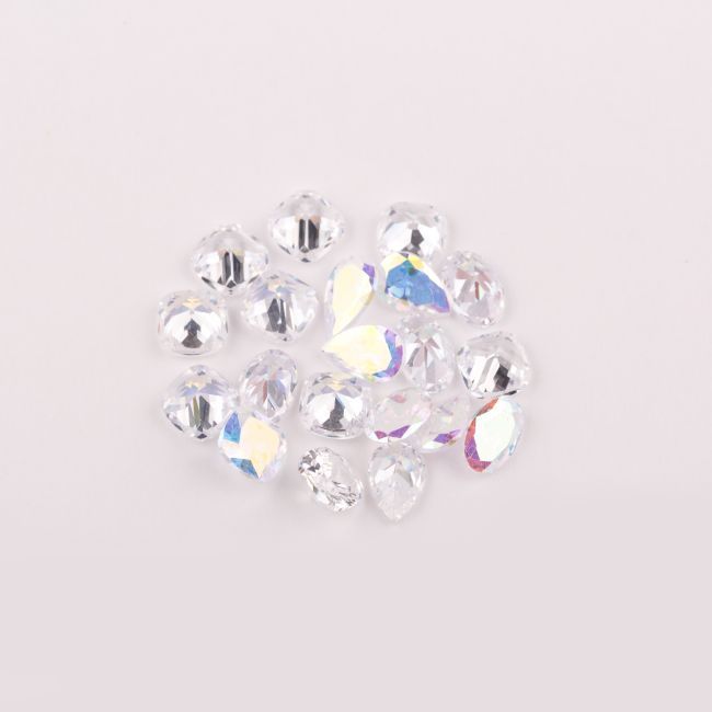 №07 Стразы E.Co Nails объёмные с прозрачным дном (20 шт.)