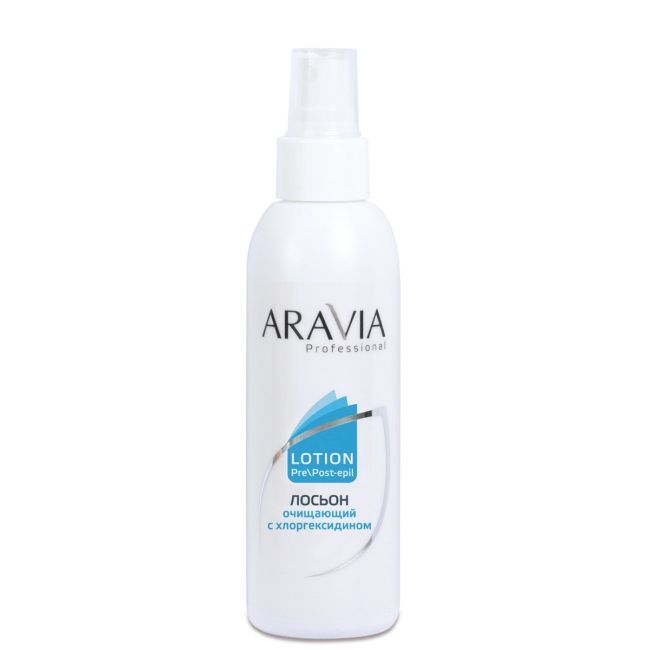 Лосьон перед депиляцией очищающий с хлоргексидином ARAVIA Professional 150мл.