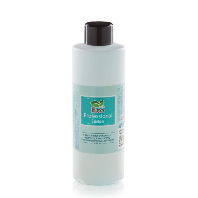 Средство очищающее Sanitizer для рук, поверхностей и инструментов E.co Nails Professional 1000мл 