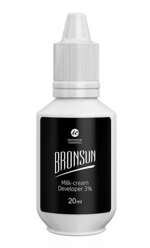 Оксидант-молочко для окрашивания бровей BRONSUN 3%, 20 мл 