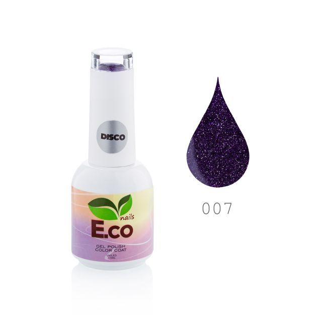 Гель-лак для ногтей светоотражающий E.co Nails Disco №07, 10мл.