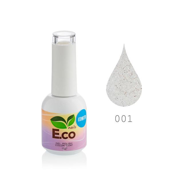 Гель-лак для ногтей  E.co Nails  Confetti  №01, 10мл.