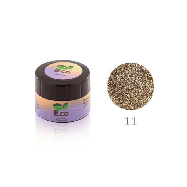 Гель-лак для ногтей с блестками E.co Nails Platinum P011 5мл.